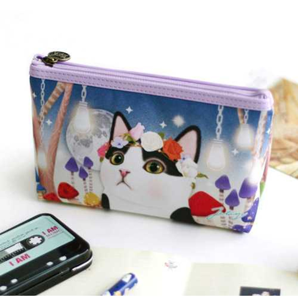 Jetoy Choo Choo cat lalala zipper pouch