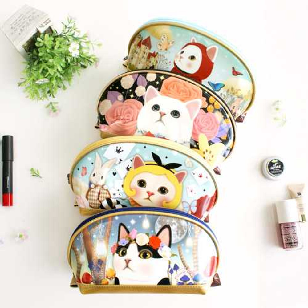 Jetoy Choo Choo cat bang bang zipper pouch - fallindesign.com