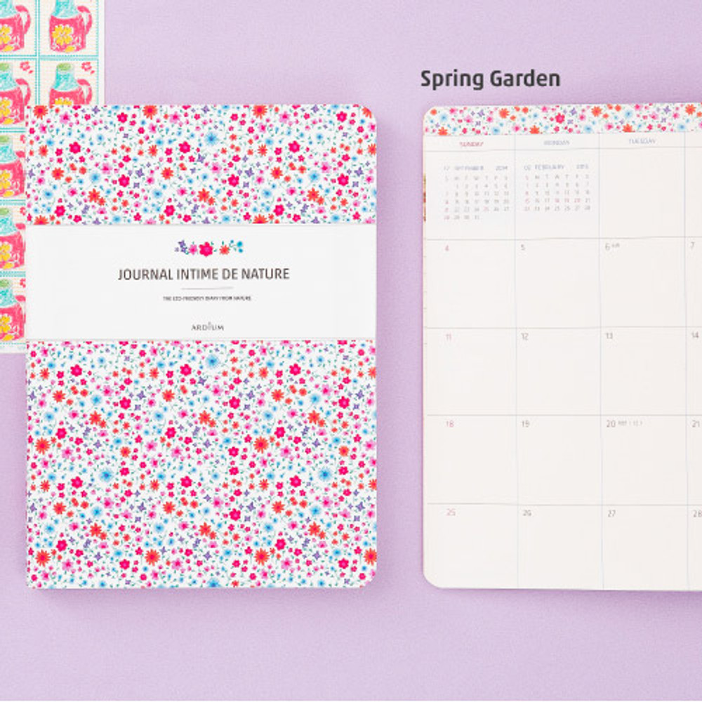 Spring garden - 2015 Ardium Nature flower pattern dated journal