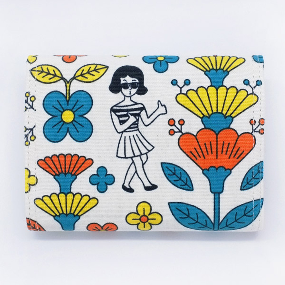 Tabom retro fabric trifold wallet
