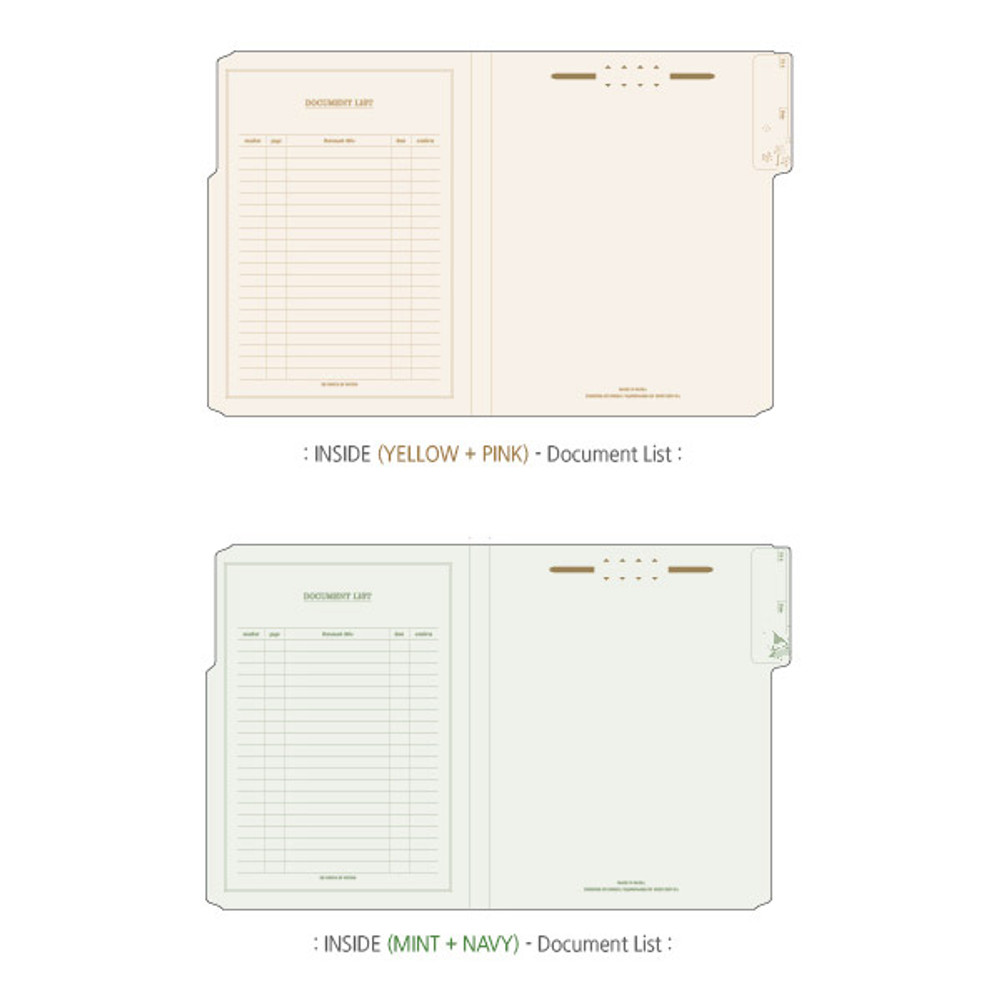 Inside of Willow story pattern file folder with top tab
