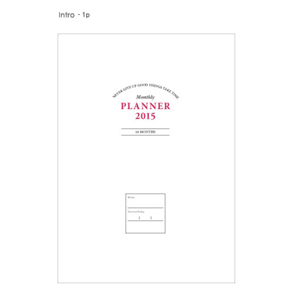 Intro - 2015 Dash and Dot Grand monthly dated planner