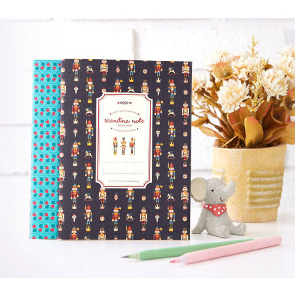 Scandinavia pattern lined notebook small