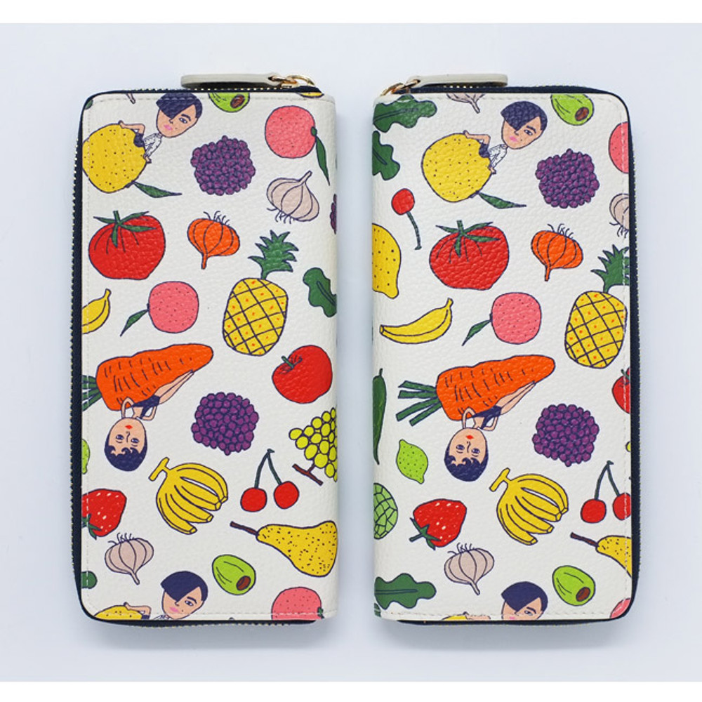 Aurore frutas zip around long wallet
