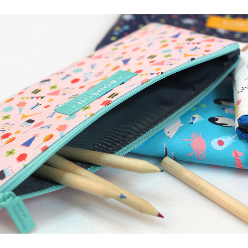 Bon Bon pattern zipper pencil case