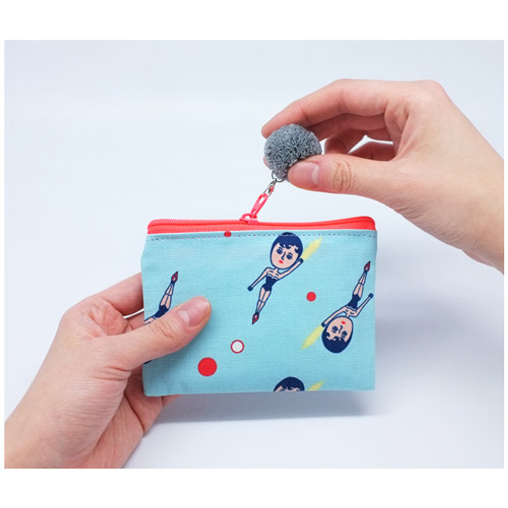 Wonder aurore mini pocket pouch with pompom