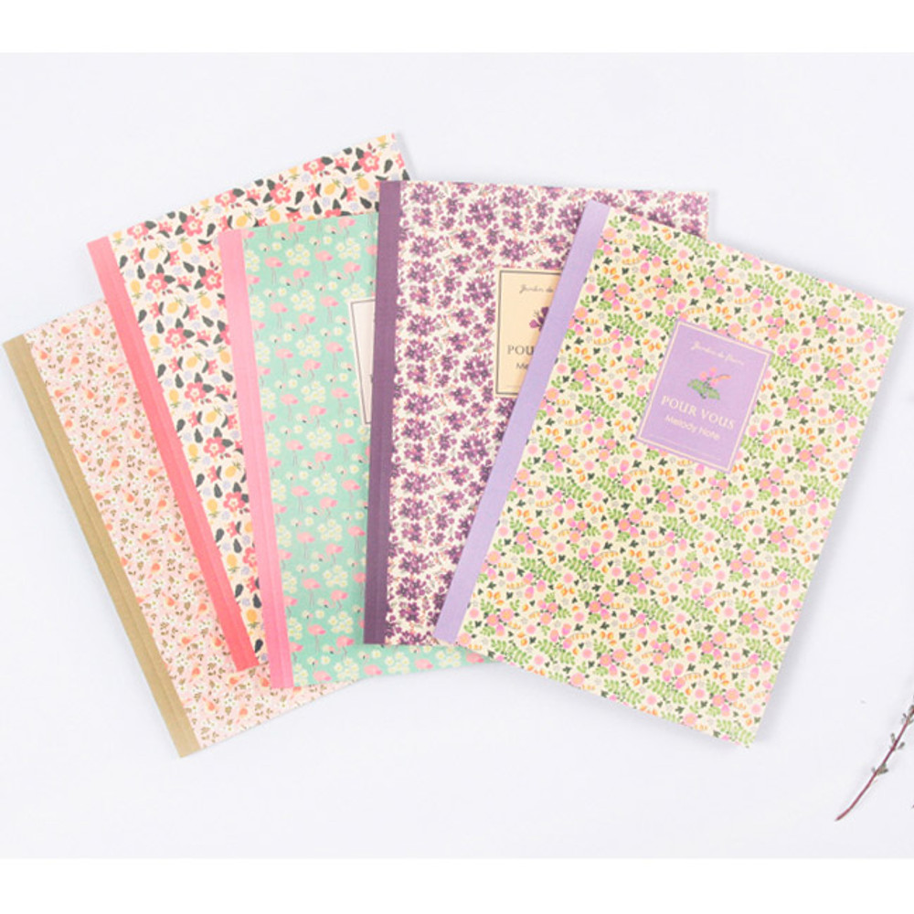 Pour vous melody lined notebook large