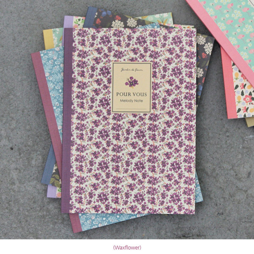 Waxflower - Pour vous melody lined notebook large