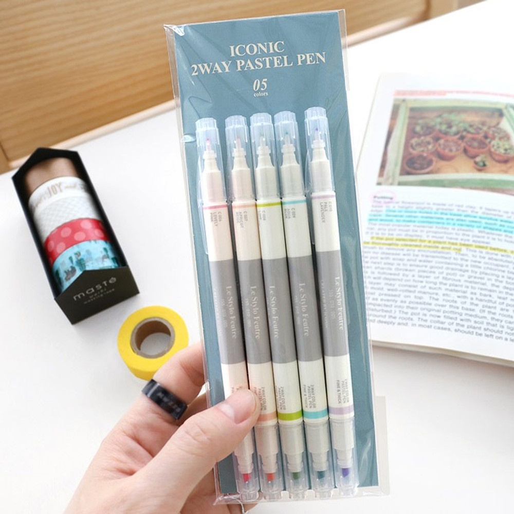 Pen Review: Iconic 2-Way Marker Pens, Pastel Colors - The Well