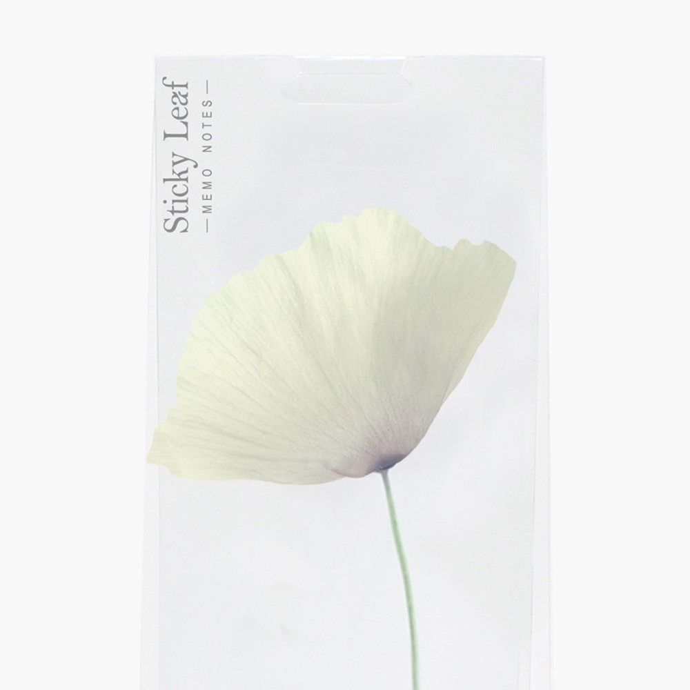 Detail of Appree White poppy sticky memo notes