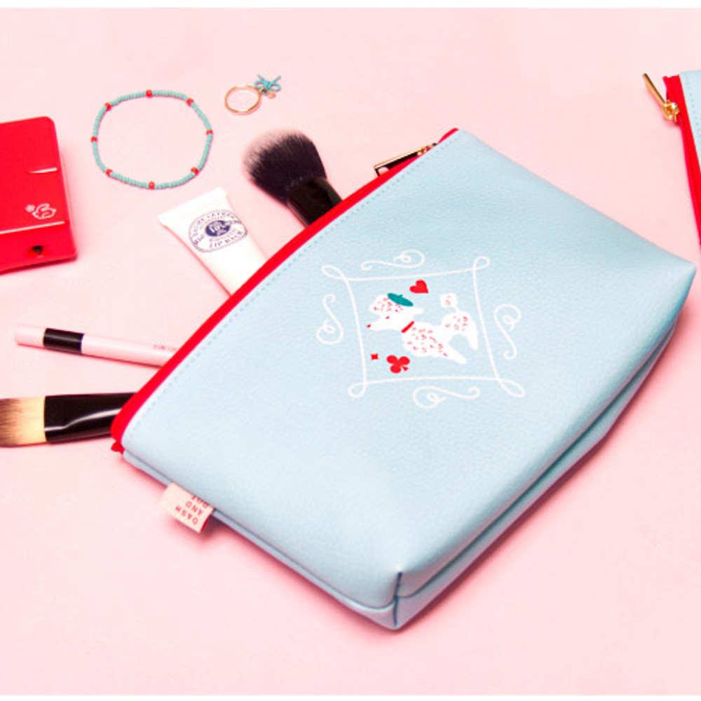 Poodle - Hello beauty pattern zipper pouch