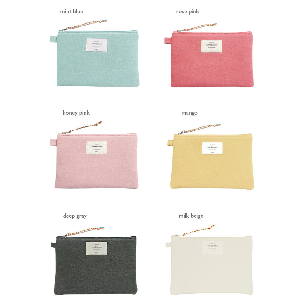 Colors of Wish blossom mind medium zipper pouch