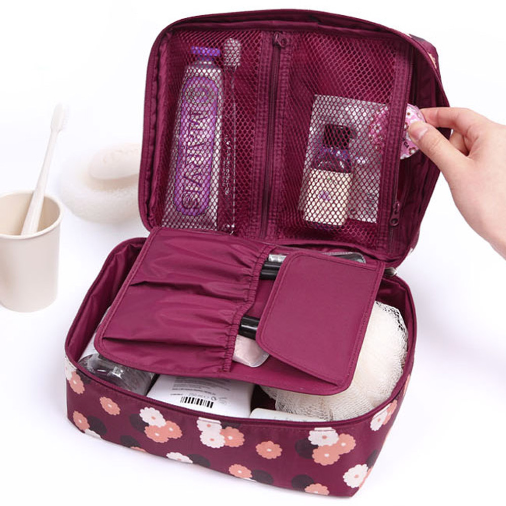 Pattern travel mesh multi pouch bag packing aids(Large) 