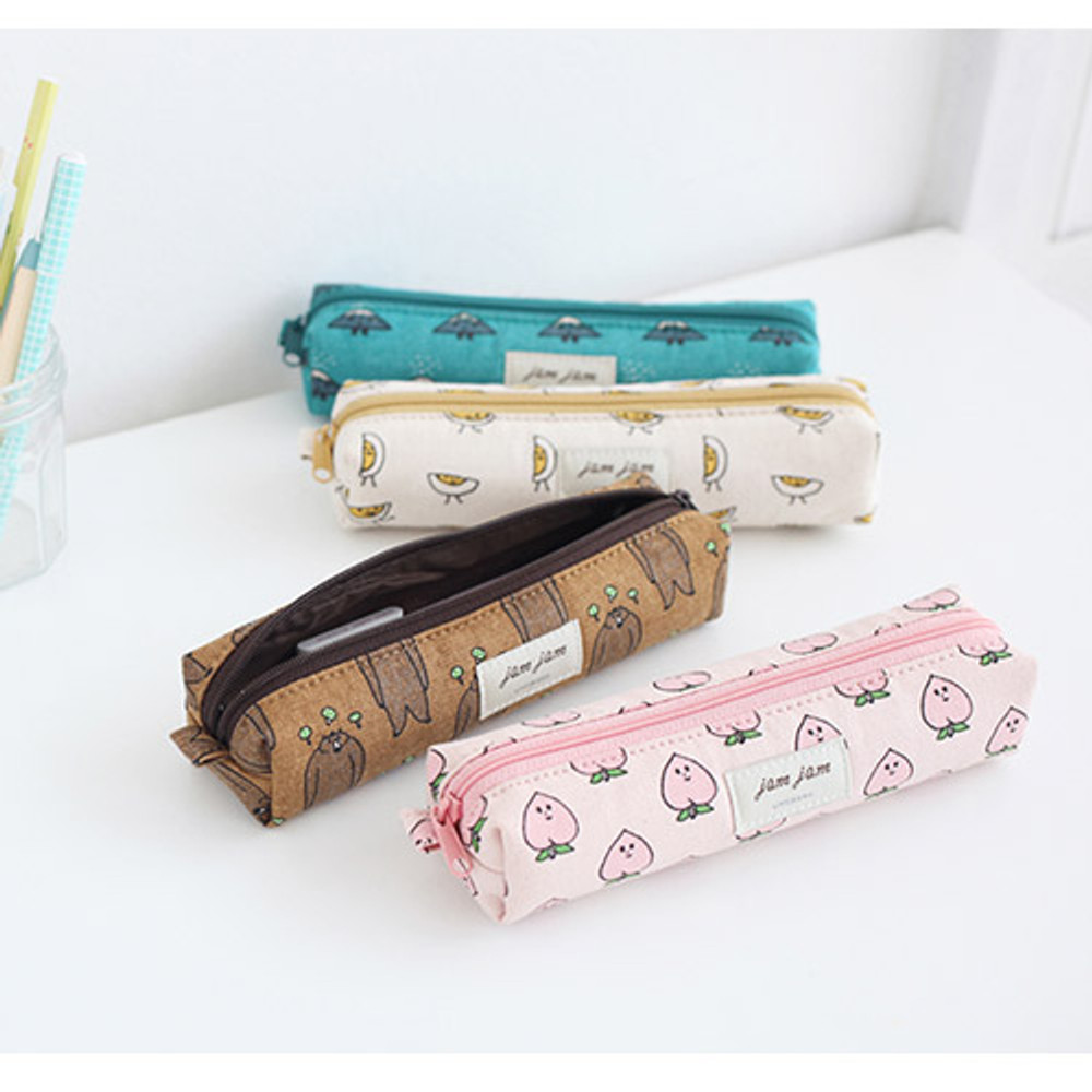 Jam Jam pattern round zipper pencil case