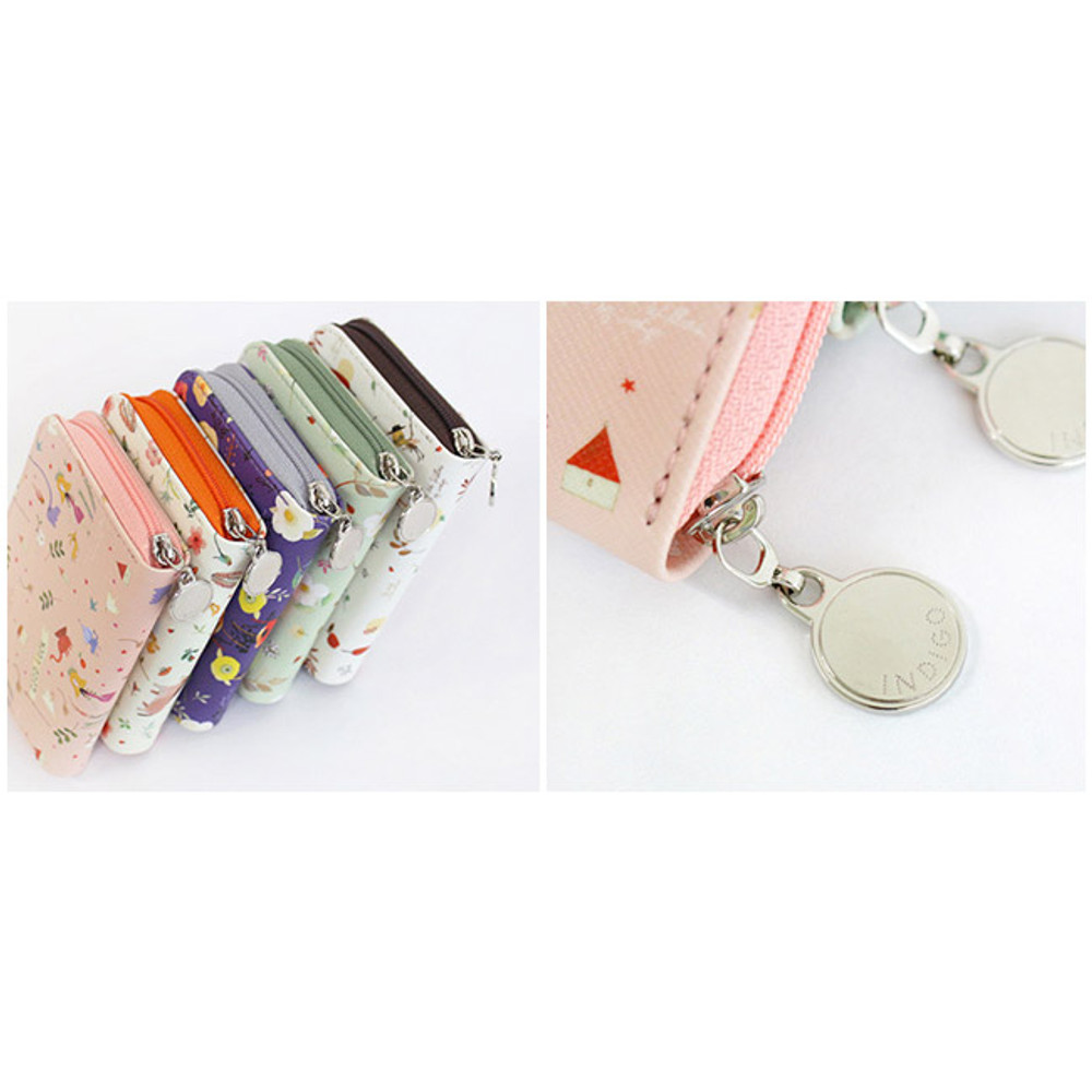 Detail of Willow story pattern accordion card case holder