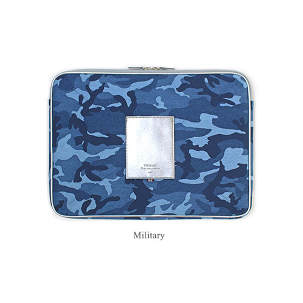 Military - The Basic cotton denim laptop pouch case 13 inch