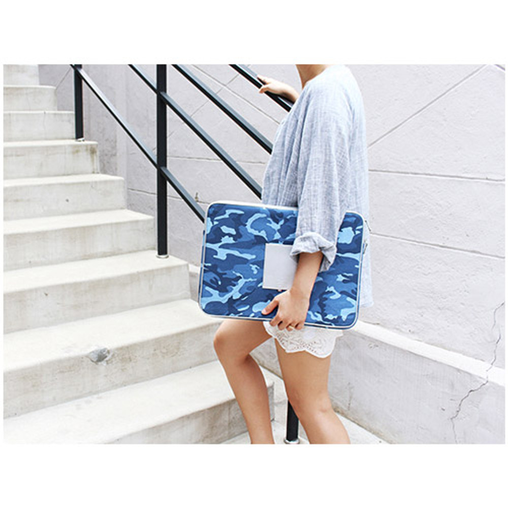 The Basic cotton denim laptop pouch case 13 inch