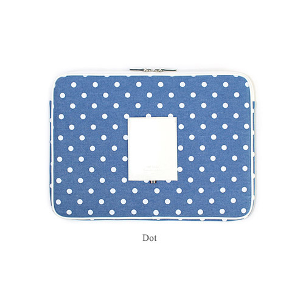 Dot - The Basic cotton denim laptop pouch case 13 inch
