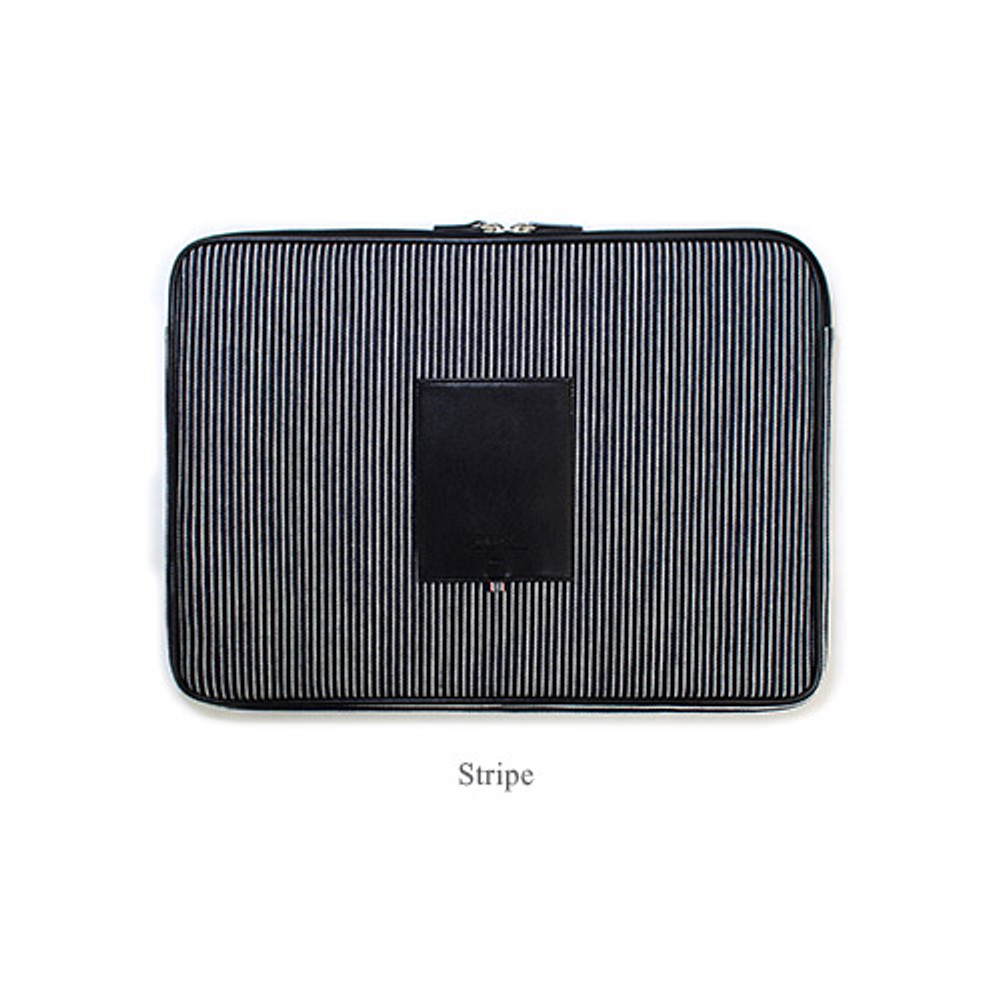 Stripe - The Basic cotton denim laptop pouch case 13 inch