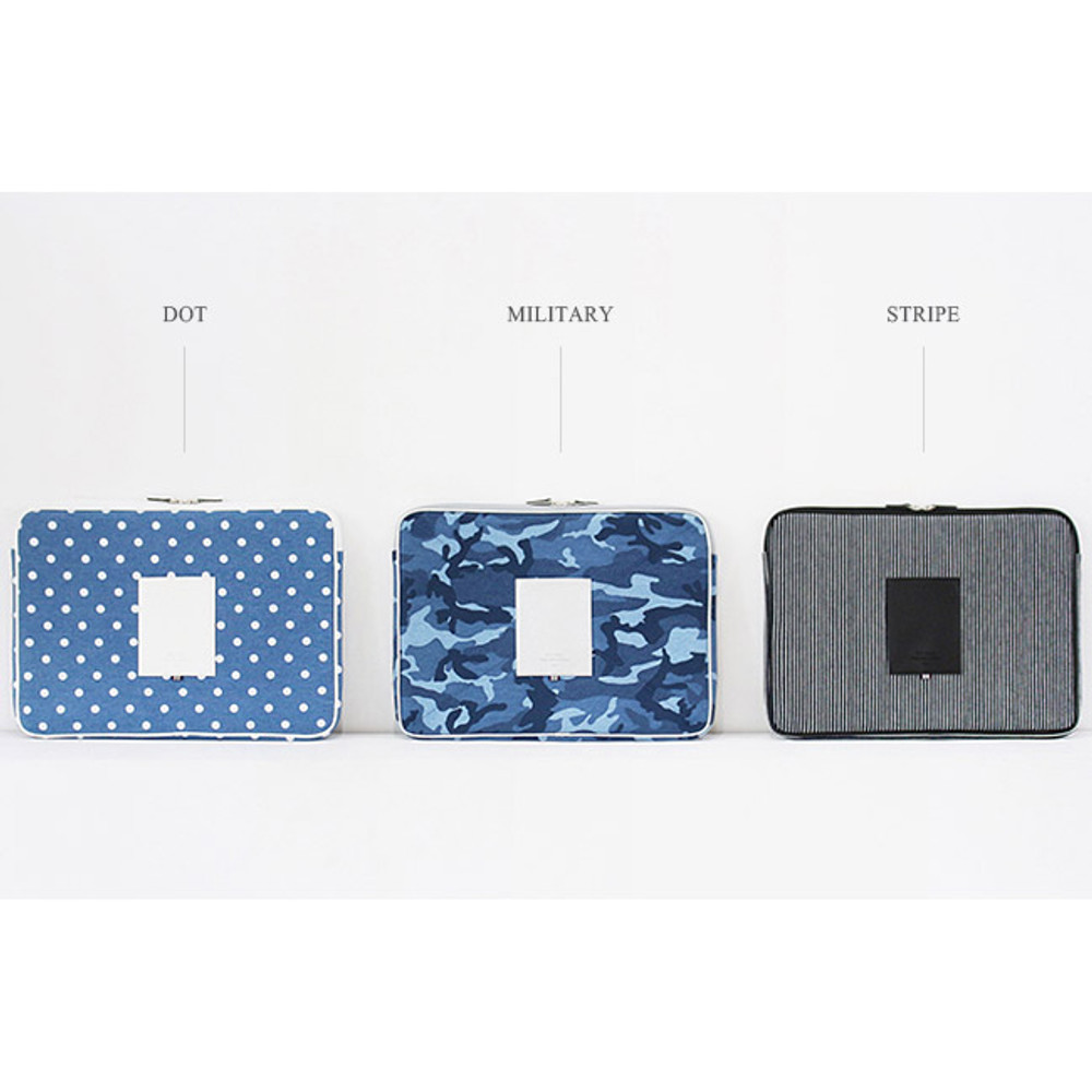 The Basic cotton denim laptop pouch case 13 inch