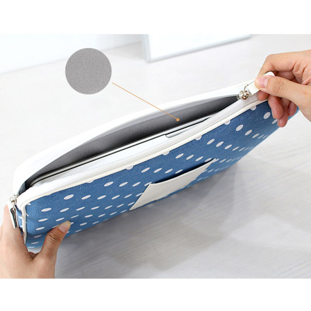 The Basic cotton denim laptop pouch case 13 inch