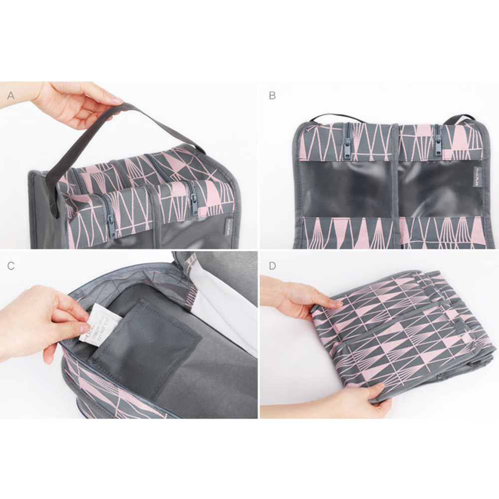 Detail of Pastel scandic ankle boots storage bag