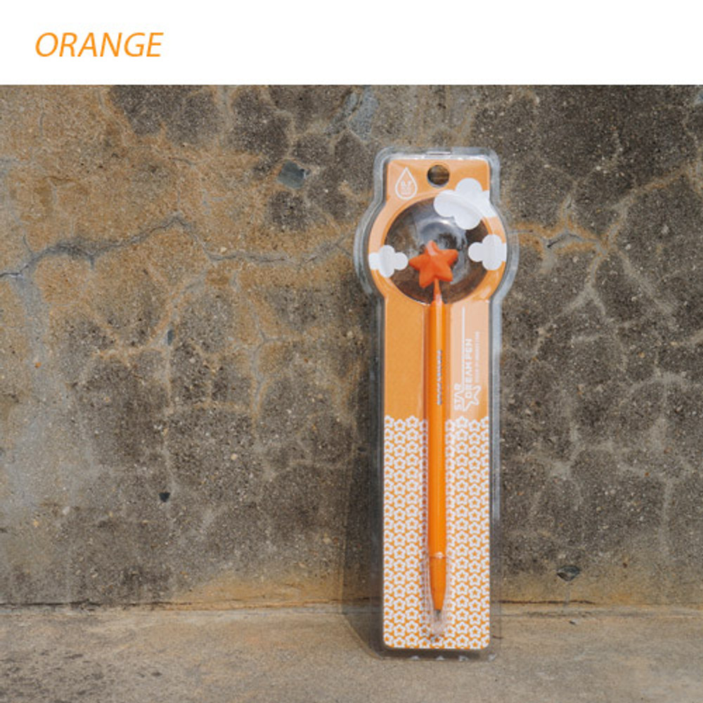 Orange - Star dream black pen 0.7mm