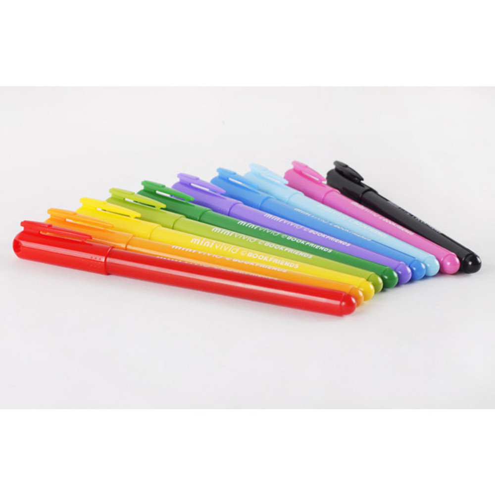 Bookfriends Rainbow vivid color gel pen 0.38mm