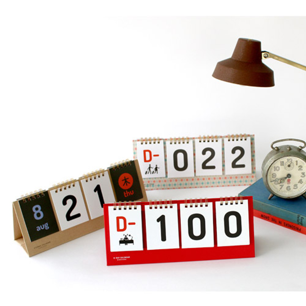Wirebound flip perpetual desk calendar
