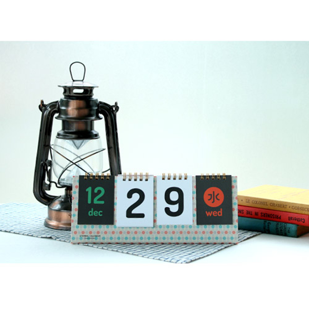 Hive - Wirebound flip perpetual desk calendar