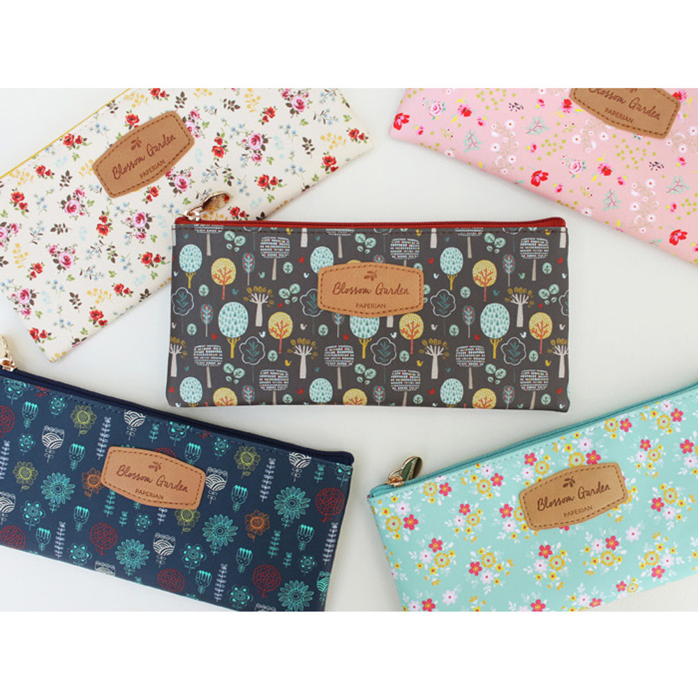 Paperian Blossom garden small zipper pouch - fallindesign