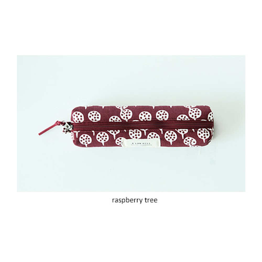 Raspberry tree - Basic pattern round zipper pencil case
