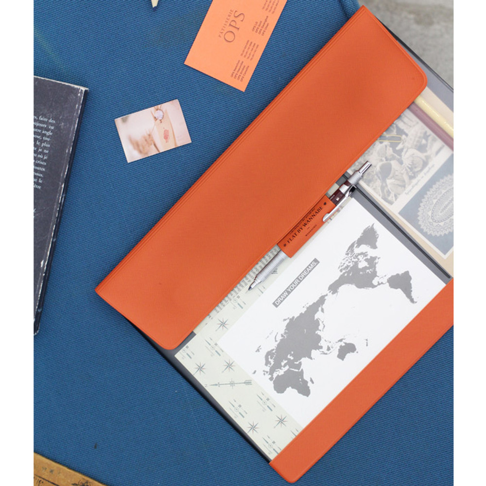 Red orange - Wannabe flat file folder pouch