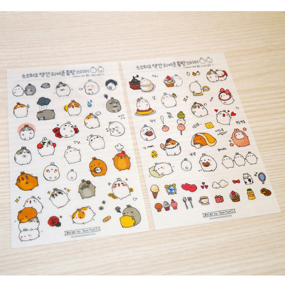 Molang cute deco sticker set ver.1