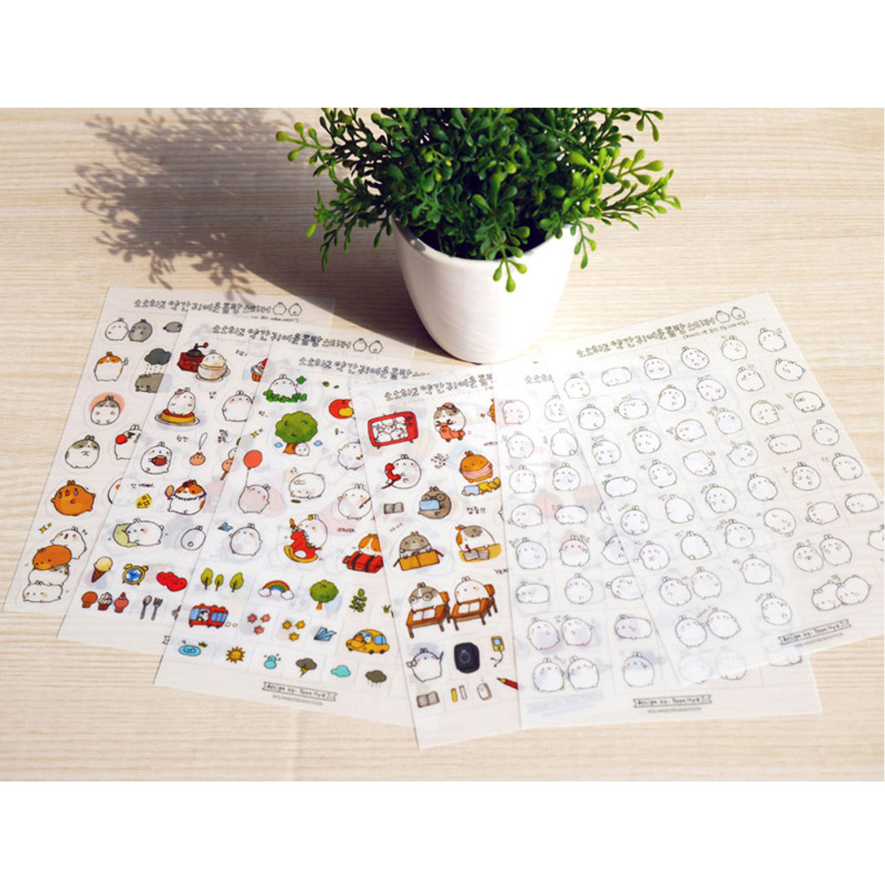 Molang cute deco sticker set ver.1