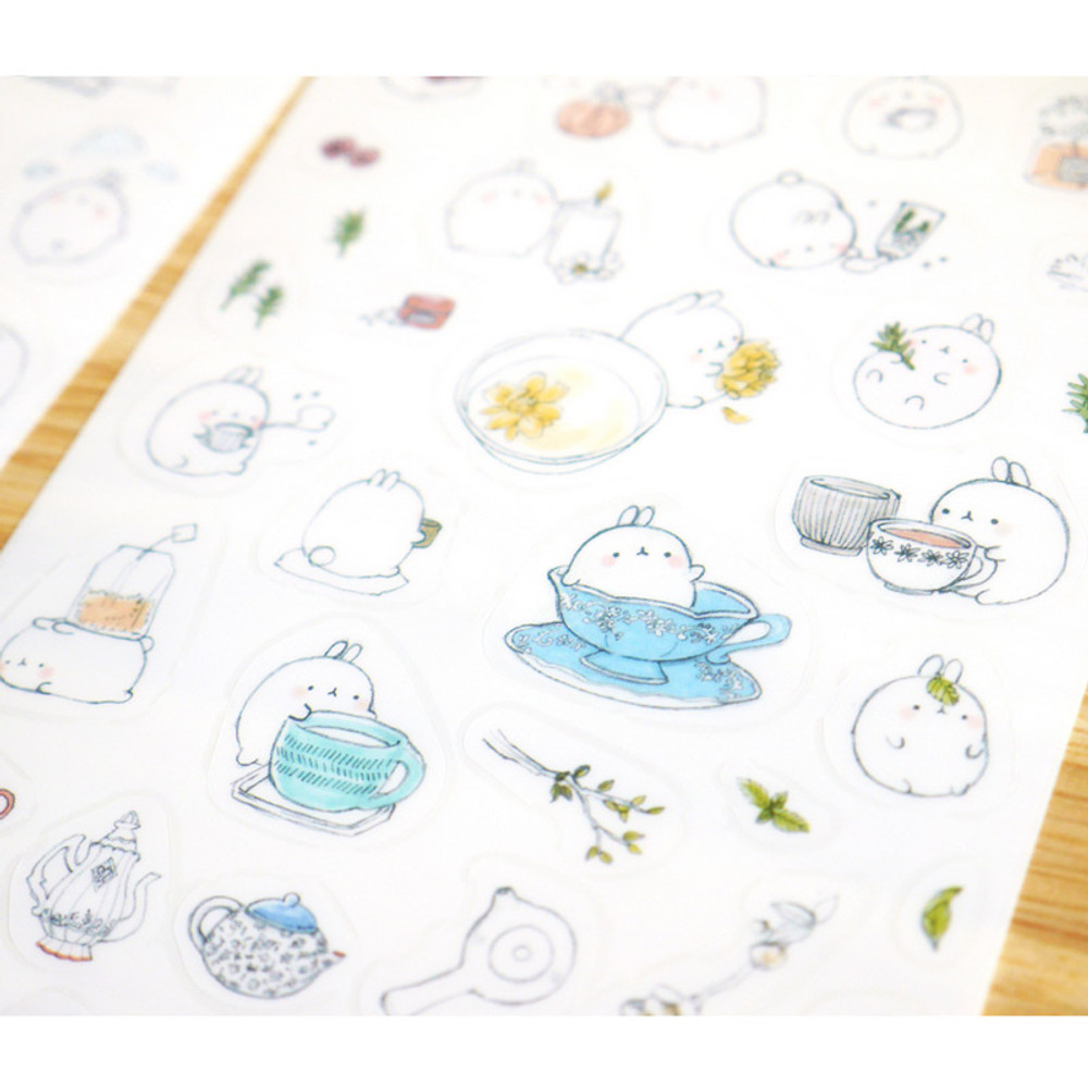 BOOKCODI Molang cute deco sticker set ver.2 - fallindesign