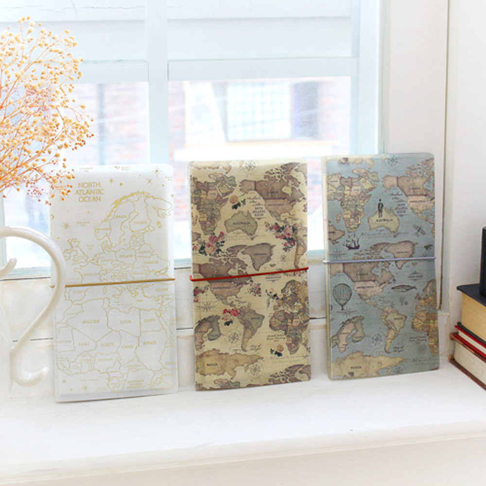 World map pattern instax mini and 4X6 slip in photo album 