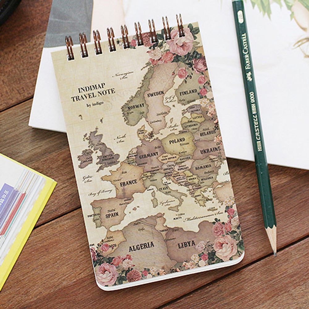 World Map Travel Journal With Pockets – Indigo Artisans