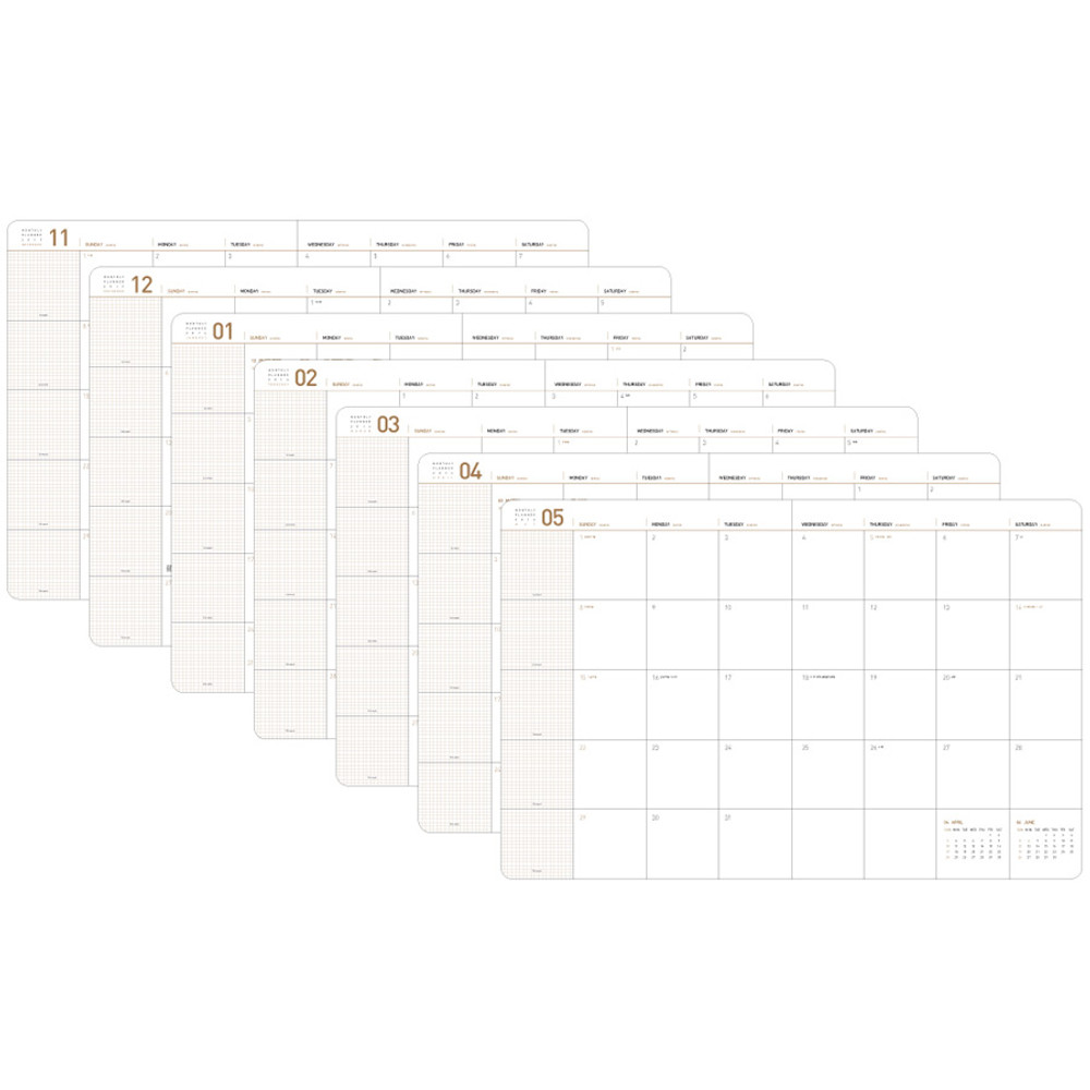 Monthly plan - 2016 Premium big monthly dated planer