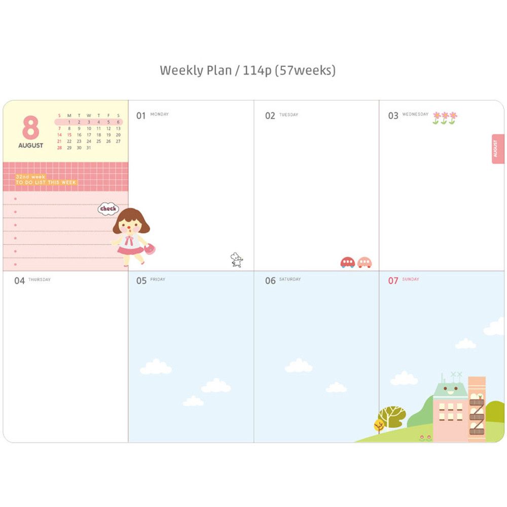 Weekly plan - 2016 Ardium Hello coco weekly dated diary