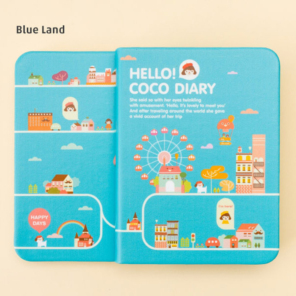 Blue land - 2016 Hello coco weekly dated diary