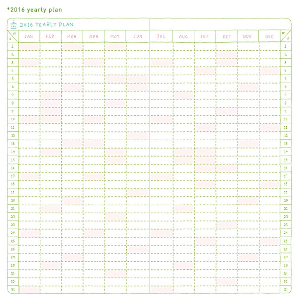 2016 Yearly plan