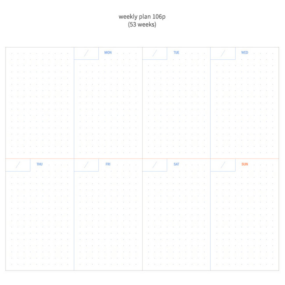 Weekly plan - 2016 Bonne promenade pattern undated planner 