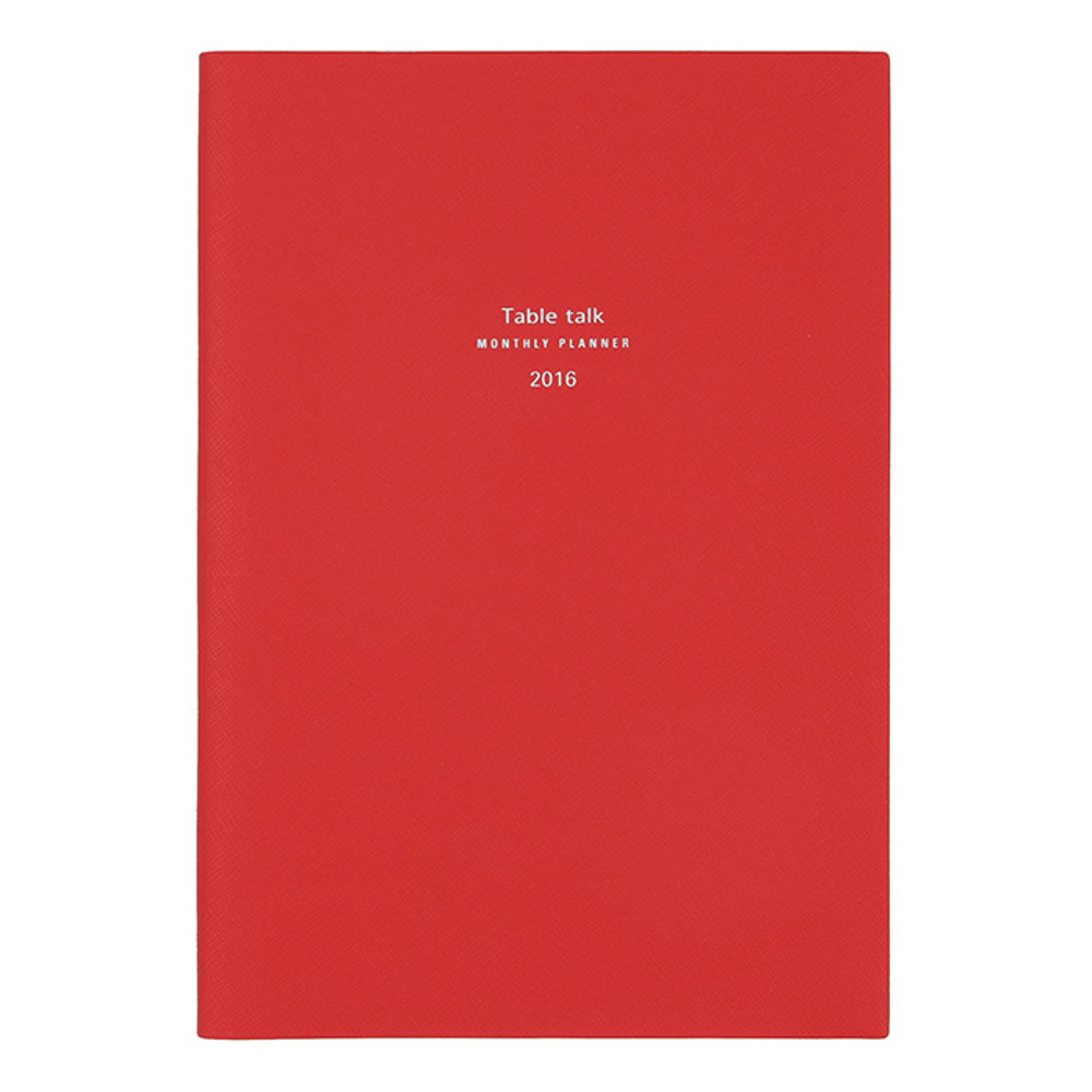 Scarlet red - 2016 Table talk B5 dated monthly planner 