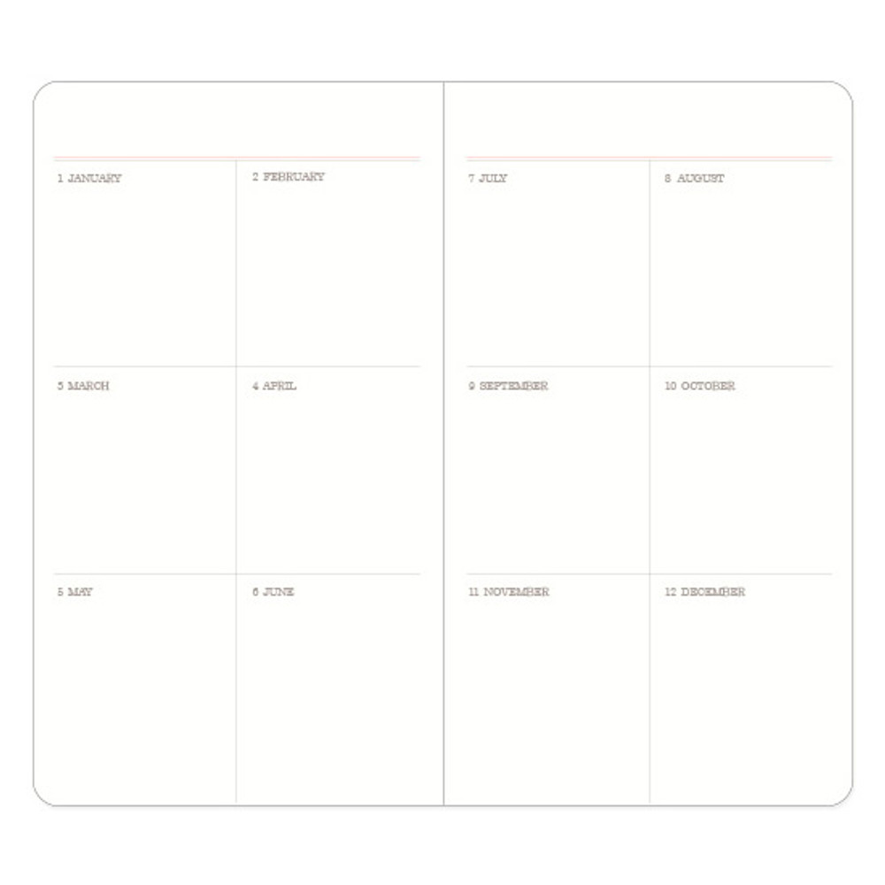 Yearly plan - 2016 moment small undated diary