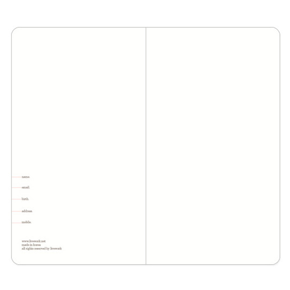 Information - 2016 moment small undated diary