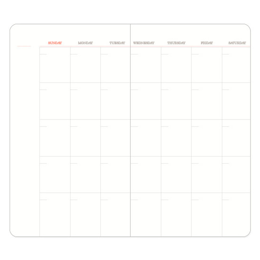Monthly plan - 2016 moment small undated diary