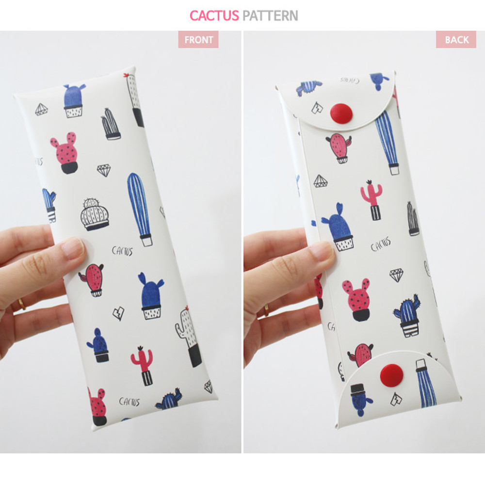 Cactus - Cactus flower pattern folding pencil case
