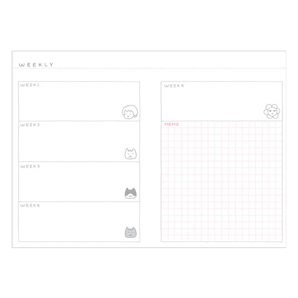Weekly plan - Narm story simple for my life undated diary