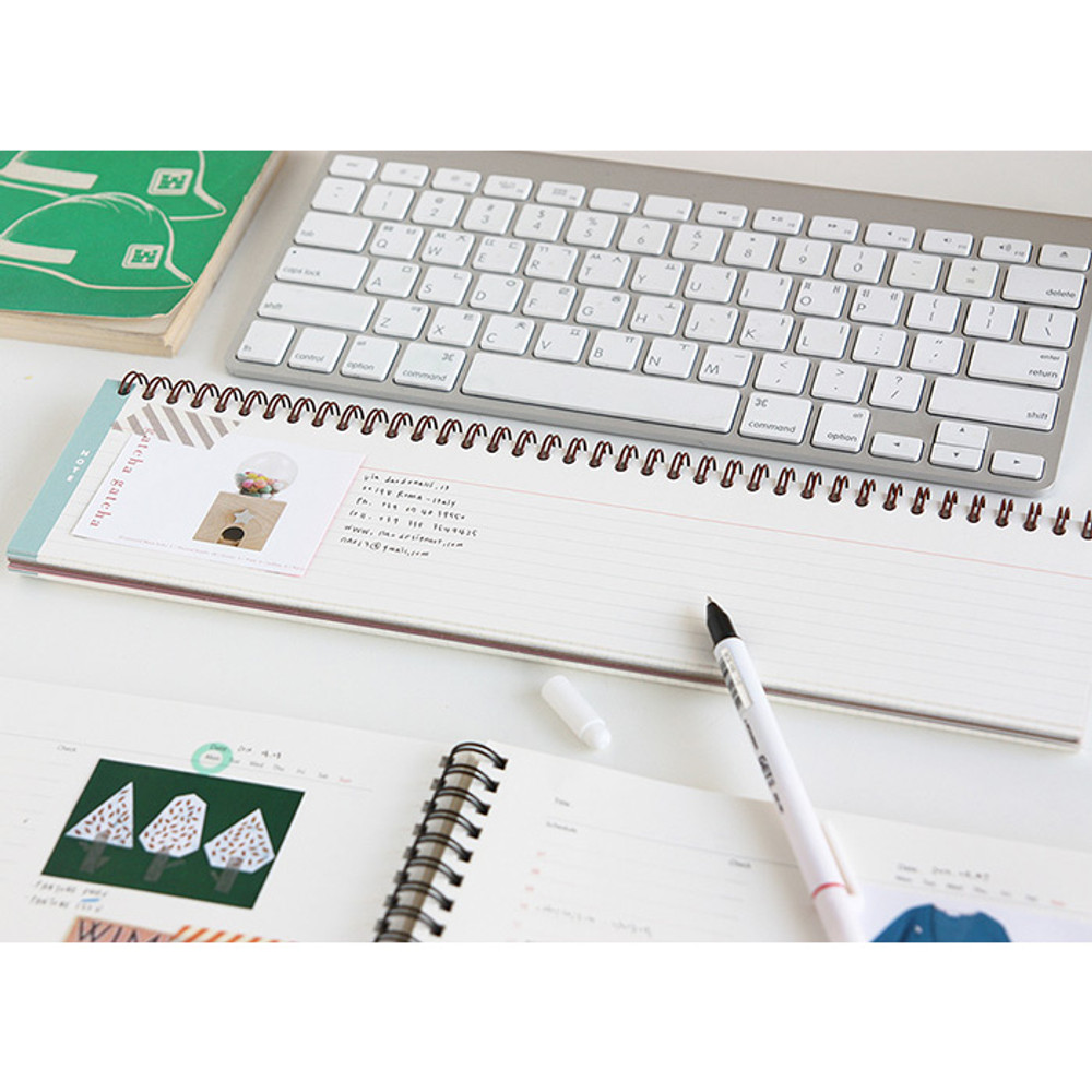 Line note - Desk wirebound dated planner
